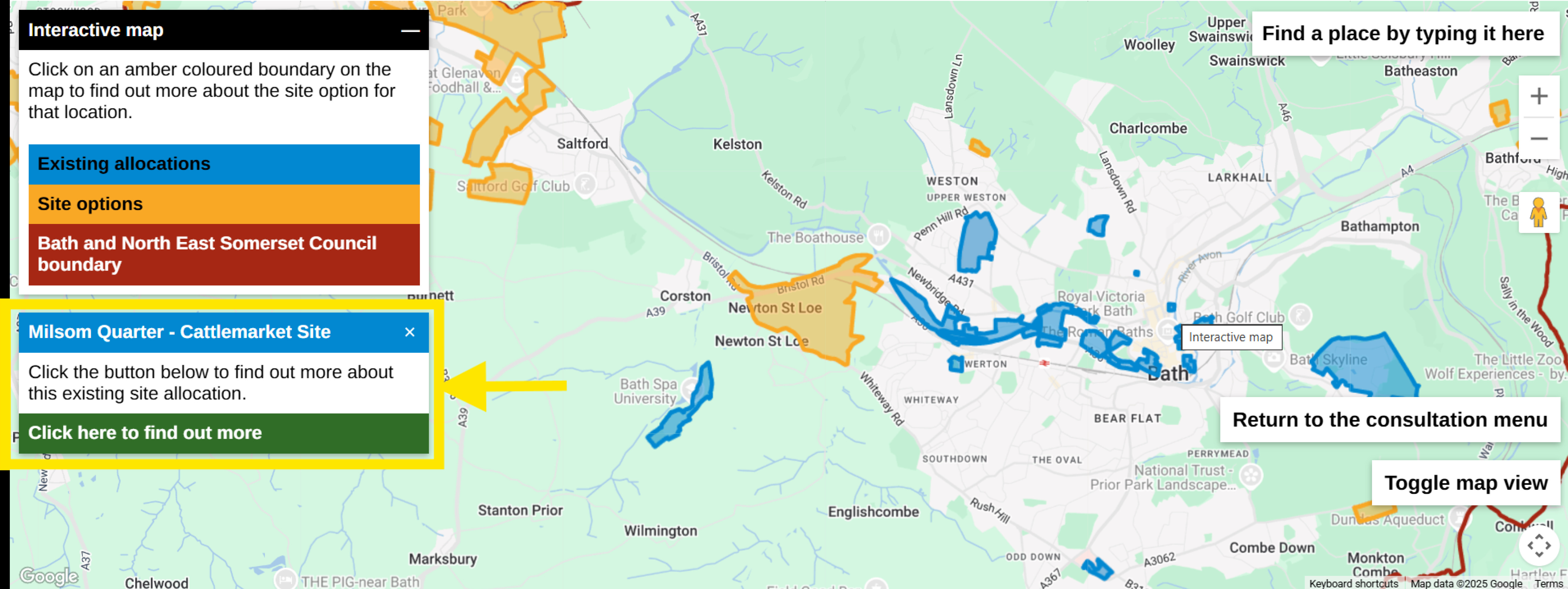Interactive map